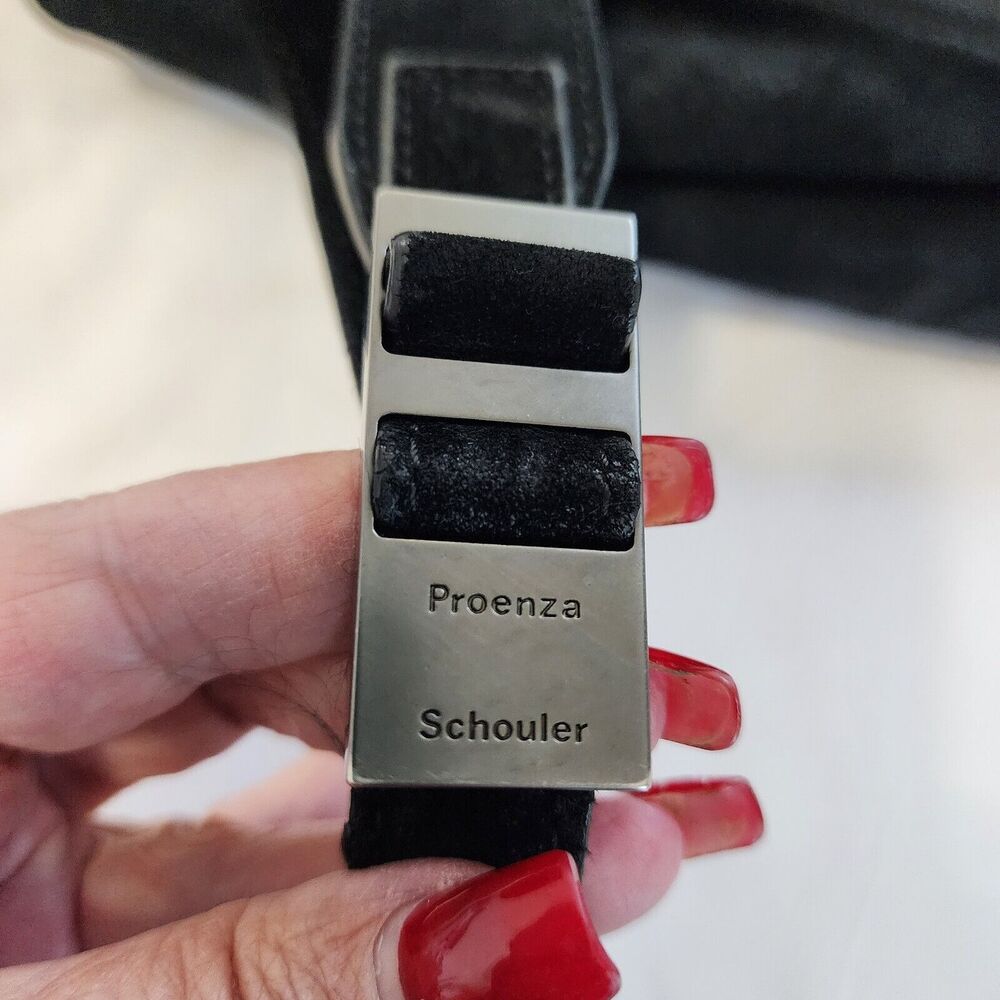 Proenza Schouler Black Suede Backpack Purse PS1 Large Made in Italy - Picture 10 of 16